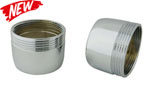 Dual thread faucet aerator outer shell